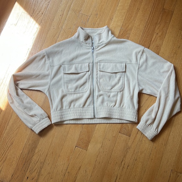 aerie Jackets & Blazers - Aerie ribbed crop zip up